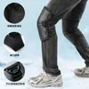 Joelheiras Elétricas de Motocicleta de Inverno, Aquecidas, à Prova de Vento e Frio, Joelheiras para Bicicleta Elétrica Masculinas e Femininas, Ajustáveis em PU à Prova d'Água