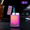 Dk6601 Sonido de Acero Explosión Fuerte Alta Potencia Llama Azul Encendedor a Prueba de Viento Personalizado Láser DIY Regalo Encendedor