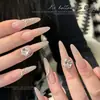 Arte de unha sem base, diamantes empilhados, balas de rocha de ovo de pombo branco brilhante com acabamento em bolas de diamante, diamantes de unha usáveis, acessórios de decoração de unha