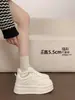 Estilo Coreano Solado Grosso Petite Simples Casual Diário 2026 Plataforma Fashionável Sapatos Casuais Sapatos de Plataforma Sapatos Brancos Sapatos Femininos