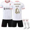2425 Clube Nº. 11 Padrão Troféu de Ouro Salah Novo e Antigo Liverpool Vencedor Edição Comemorativa Conjunto de Camisa