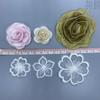 Bai Xi Bordado por Computadora Versátil Organza Corsage 3D Adorno para la Cabeza Parche de Tela para Vestido de Novia Decoración Pequeños Accesorios de Flor Flor de Seda