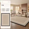 Alfombra de color crema, de alta gama, para salas de estar y dormitorios, estilo minimalista moderno nuevo, fácil de limpiar, lavable, impermeable e insonorizada