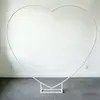 Amazon Transfronterizo Fiesta de Bodas Forma de Corazón Arte de Hierro Metálico Arco Dorado Soporte Dorado Decoración de Arco Soporte de Fondo