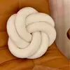Cojín de Cachemira Estilo Escandinavo Cuerda de Dos Hilos Plato Flor Redondo Cojín Respaldo de Sofá Cojín Tejido a Mano