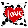 Funda de Almohada Nueva para San Valentín Transfronteriza de Amazon, Cojín para Sofá de Sala de Estar, Funda de Almohada Estampada de Lino para Decoración del Hogar