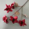 Arte Floral para Casamento Flor Vermelha Material de Fundo Decoração Ikebana Rosa Eucalipto Arranjo para Sala de Estar Interna