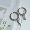Llavero Plano Cadena de Cuatro Secciones Llavero Broche de Langosta Colgante de Metal Materiales para Manualidades Llavero Accesorios