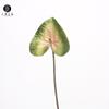 Directo de fábrica impresión 3D forma de corazón rojo palma simulación tacto escamoso Palma flor artificial simple palma en polvo Palma Guanyinlian