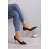 Zapatos Planos Franceses Tacones Altos Negros Tacones de Aguja para Mujer 2025 Verano y Otoño Nuevos Elegantes Profesionales Versátiles Ropa de Trabajo Zapatos Planos para Mujer