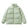 Chaqueta de algodón de color liso estilo pareja transfronteriza, estilo popular de otoño e invierno, versión pública, chaqueta acolchada de algodón de color liso, abrigo grueso para hombre