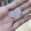 Colgante de Candado con Patrón de Nube de Ágata de Hielo Genuino para Parejas, Candado Propicio, Candado de Paz, Colgante de Ágata y Jade, En Stock para Venta en Vivo