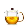 Tetera de Vidrio, Resistente a Altas Temperaturas, Engrosada, con Separación de Té y Agua, para Uso Doméstico, Nuevo Modelo 2026, Alto Borosilicato, Tetera Pequeña con Flores, Juego de Té
