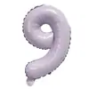Globos de Papel de Aluminio de 16 pulgadas Color Morado Macarrón Morado Claro Letras A-Z Números 0-9 Decoración para Fiesta de Cumpleaños Globos Banner