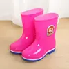 Botas de lluvia para niños Kuangjiaer, minando tesoros, para niños y niñas, forradas de felpa, cálidas, antideslizantes, botas de agua, botas de agua para niños KJ-666