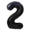 Globos Digitales Negros de 40 pulgadas Escena Montaje de Fiesta para el Primer Cumpleaños de Niñas Ambiente Exterior Sesión de Fotos