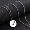 Colar de casal aço titânio direto da fábrica pingente colar 12 constelações Marca da moda joias acessórios para estudantes 12 constelações