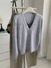 Suave y mullido tejido de lana, diseño de dos piezas simulado, cárdigan de punto trenzado con cuello en V para mujer, cárdigan casual retro estilo coreano otoño/invierno 2026
