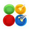 Vasos de Pigmento para Pintar de Niños de Jardín de Infancia Suministros de Arte para Estudiantes de Primaria Paleta de Plástico Tazón para Mezclar Colores Acuarela Gouache Plato para Porcionar