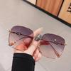 Gradiente Moda Óculos de Sol Feminino Rosto Grande Emagrecimento 2021 Novidades Moda Rosto Redondo Proteção UV Óculos de Sol