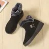 Novos sapatos de pano antigos de Pequim, botas femininas de algodão quente, tamanho grande, botas de neve de meia-idade e idosos, sapatos de mãe femininos, sapatos de algodão, uma geração de cabelo