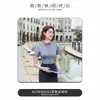Camisa Cuadrada de Fibra de Bambú Sin Planchar Talla Grande para Mujer Ropa de Negocios Mismo Estilo para Hombres y Mujeres Camisa de Manga Corta Ropa de Trabajo para Empleados Verano