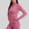 Chaqueta de Fitness de Empalme Transfronterizo Europeo y Americano Transpirable Elástica con Bolsillo para Correr y Ciclismo Ropa Deportiva para Yoga Chaqueta