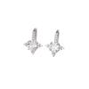 Aretes de Estrella de Moissanita Nueva Transfronteriza Europea y Americana Nicho Ganchos de Estrella de Ocho Puntas Aretes de Circonita con Forma de Arroz Ins