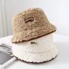 Sombrero de Pescador de Lana de Cordero para Mujer, Grueso y Cálido de Felpa para Otoño e Invierno, Versátil y Favorecedor, Moderno