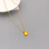 Europeu e Americano Moda Retro Simples Gota de Água Pingente Colar Mulheres ins Trendy Cold Style Clavícula Cadeia Latão Galvanizado Ouro 18K