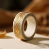 Cinta Washi Dorada Estampada Creativa Transfronteriza Hecha a Medida Estilo Ins Material Cultural y Creativo Estilo Película para Crear Escenas para Diarios, Rollo Completo