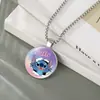 Collar Lilo & Stitch Joyería para Mujer Anime Stitch Colgante de Piedra de Tiempo Cadena para Suéter