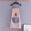 Delantal de manga larga para cocina impermeable y a prueba de aceite para el hogar, ropa de trabajo para mujer, moda de estilo coreano, overol para adulto con logo fijo