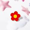 Broche de Flor Roja de Dibujos Animados, Insignia Linda para Niños, Premio, Decoración para Ropa, Insignia, Decoración para Bolsos, Pin para Cuello de Camisa