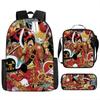 Fuente de Amazon Transfronteriza mochila de una pieza One Piece Mochila Escolar Estudiante Mochila de Luffy Bolso de Hombro Estuche para Lápices