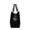 Comercio Exterior 2025 Nuevo Bolso de Mano de Moda de Charol de Alta Gama Bolso Cruzado de Hombro Portátil Simple para Salir para Mujeres