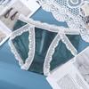 Calcinha de renda de cetim de alta qualidade feminina sexy seda algodão virilha leve luxo confortável alta elasticidade calcinhas femininas cintura média