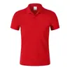 220g32 algodão pérola leve negócio cor sólida lapela masculina e feminina camisa polo bordado com LOGO estampado