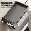 Portarrollos de Papel Higiénico Gris Gunmetal Sin Taladro con Estante de Almacenamiento, Dispensador de Pañuelos Montado en Pared, Dispensador de Papel Higiénico Impermeable para Baño