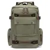 Mochila de Lona para Computador de Produção Personalizada Mochila de Viagem para Montanhismo Bolsa Masculina Portátil de Lona Multiuso em Camadas
