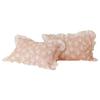 Par de Fundas de Almohada de Algodón con Volantes de Conejito Rosa Lindo Paquete Individual Individual 100% Algodón Funda de Almohada Individual 48x74cm