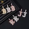 Pingentes de Letras Personalizados Transfronteiriços Feitos de Cobre, Totalmente Incrustados com Zircônia Cúbica, Joias Hip-Hop Europeias e Americanas Atacado