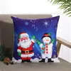 Funda de Almohada Navideña Transfronteriza con Impresión Digital, Funda de Cojín para Sofá con Atmósfera de Dibujos Animados, Cojín para Decoración del Hogar en la Sala de Estar