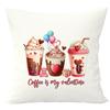2023 Nuevo Transfronterizo Amazon Día de San Valentín Funda de Almohada Estampada de Café Sala de Estar Dormitorio Mesita de Noche Cojín Funda
