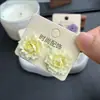 Pendientes Colgantes de Flor de Resina con Aguja de Plata Estilo Vintage de Hong Kong, Aretes de Tachuela de Temperamento Simple y Lujoso, Nuevos Pendientes de Moda 2026 para Mujer