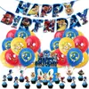 Decoración de Fiesta de Cumpleaños Temática de Sonic Bandera de Dibujos Animados Tarjeta de Tirar Set de Globos
