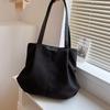 Bolsa de lona feminina grande capacidade 2023 nova bolsa de compras casual de verão simples bolsa de ombro textura bolsa de viagem