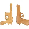 Escultura em Madeira de Pessegueiro Modelo Criativo de Pistola Brinquedo Infantil Adereço de Performance Modelo Nostálgico de Pistola de Madeira Artesanato em Madeira Maciça