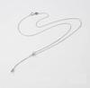 Prata Sterling S925 Pearl Colar Vazio DIY Naked Chain Cross Chain Pingente Pérola Handmade Acessórios Y-shaped Corrente ajustável