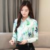 Camisa Outono 2024 Nova Cor Feminina Manga Longa Estilo Coreano Casual Mamãe Feminina Tamanho Grande Top Camisa de Chiffon